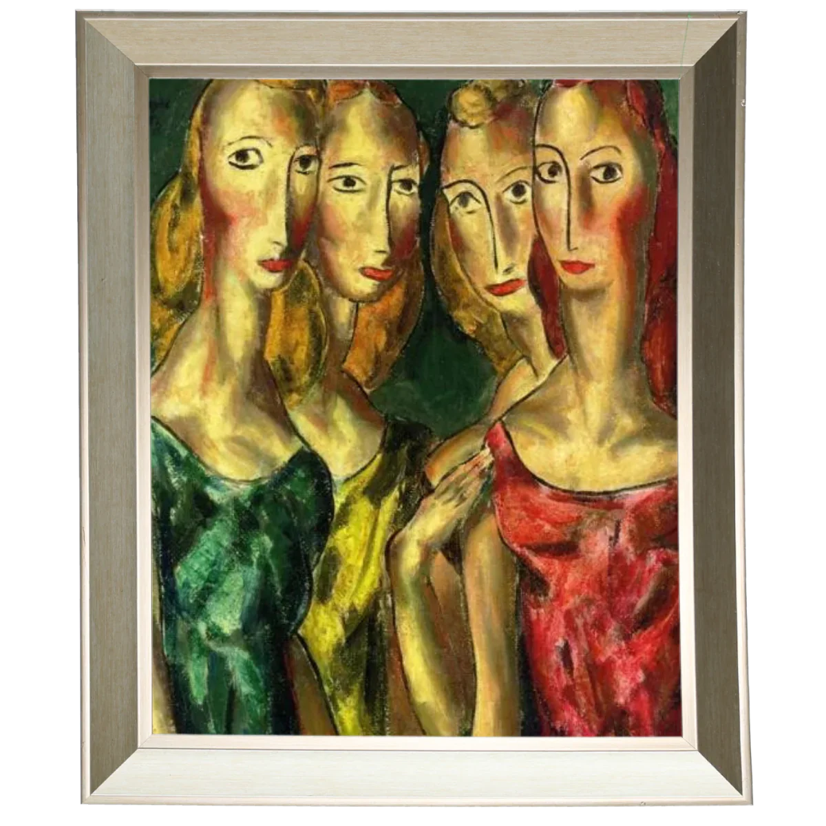 Four Sisters- Vintage Wall Art Prints Decor For Living Room