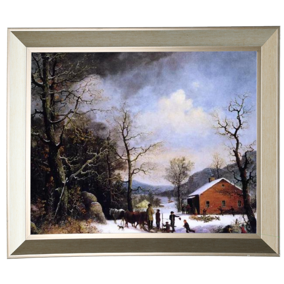 Winter Scene - Vintage Winter Wall Art Prints Decor For Living Room