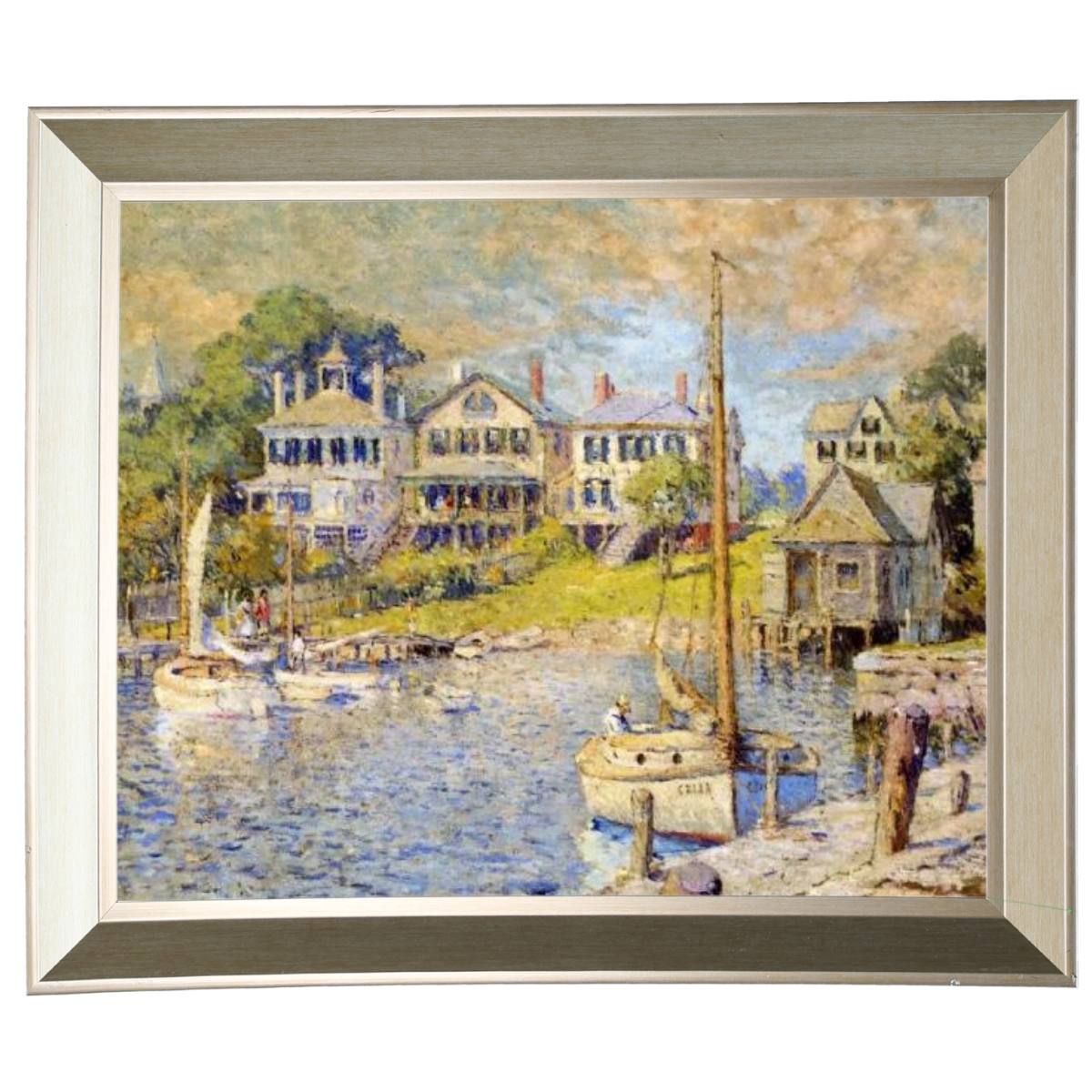 At Edgartown, Martha's Vinyard - Vintage Wall Art Prints Decor For Living Room