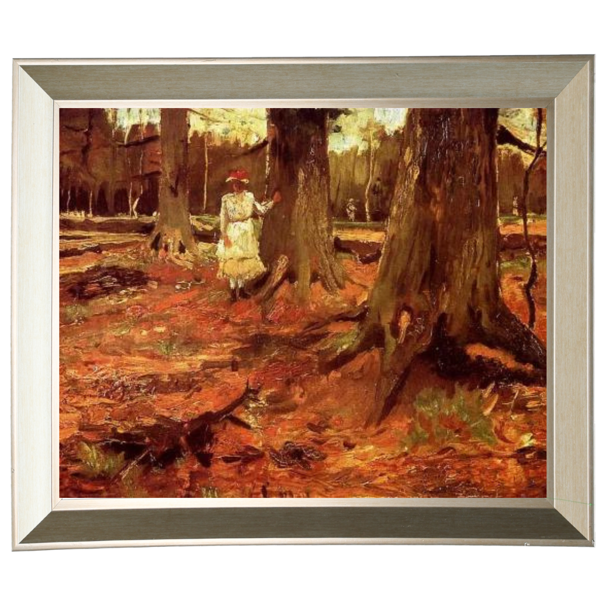 A Girl in White in the Woods
