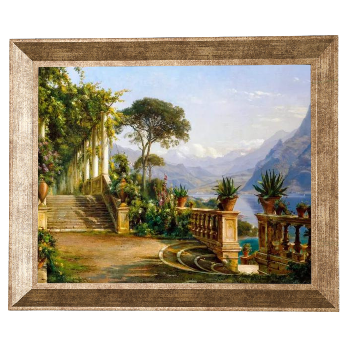 Lodge On Lake Como - Vintage Wall Art Prints Decor For Living Room