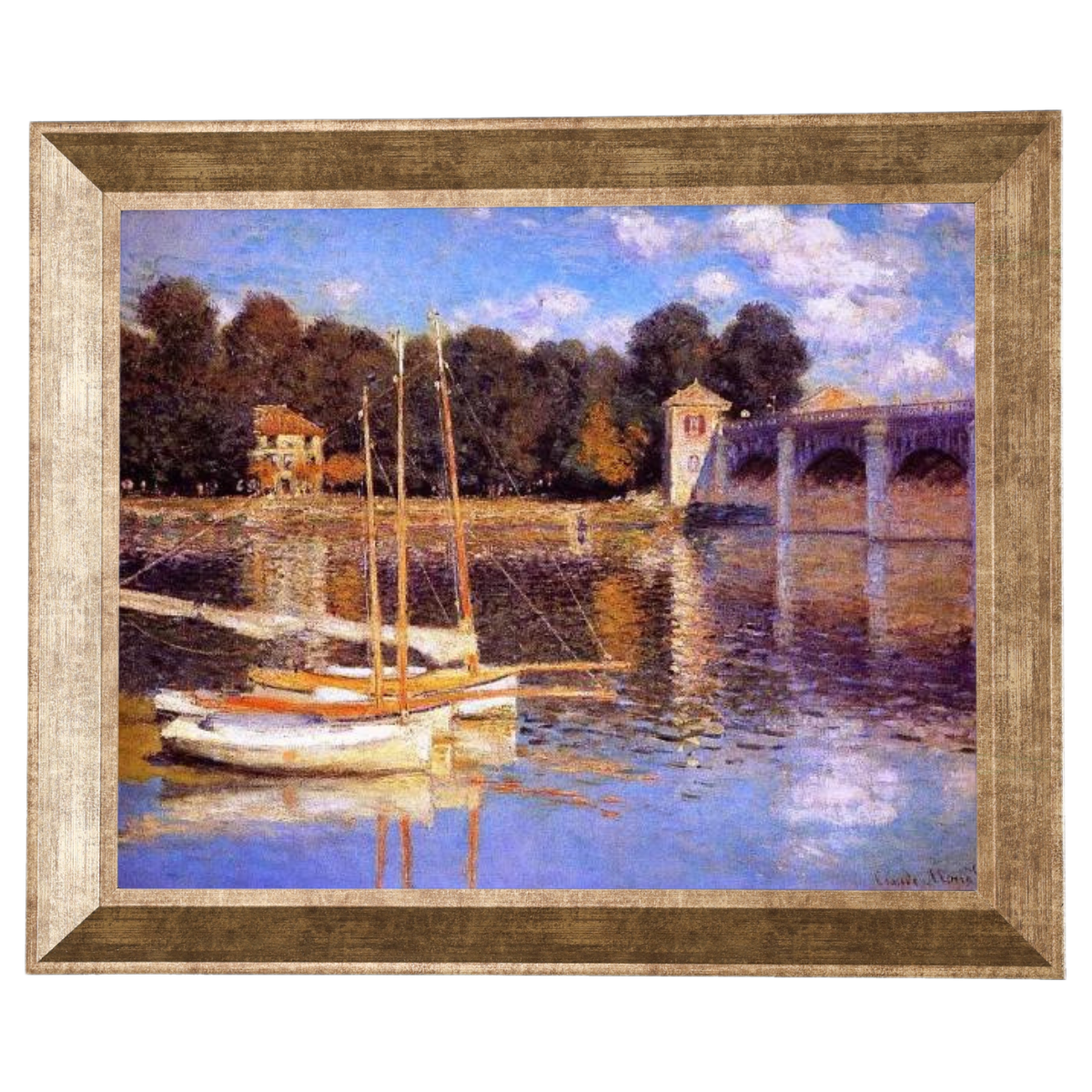 The Bridge at Argenteuil - Vintage Wall Art Prints Decor For Living Room