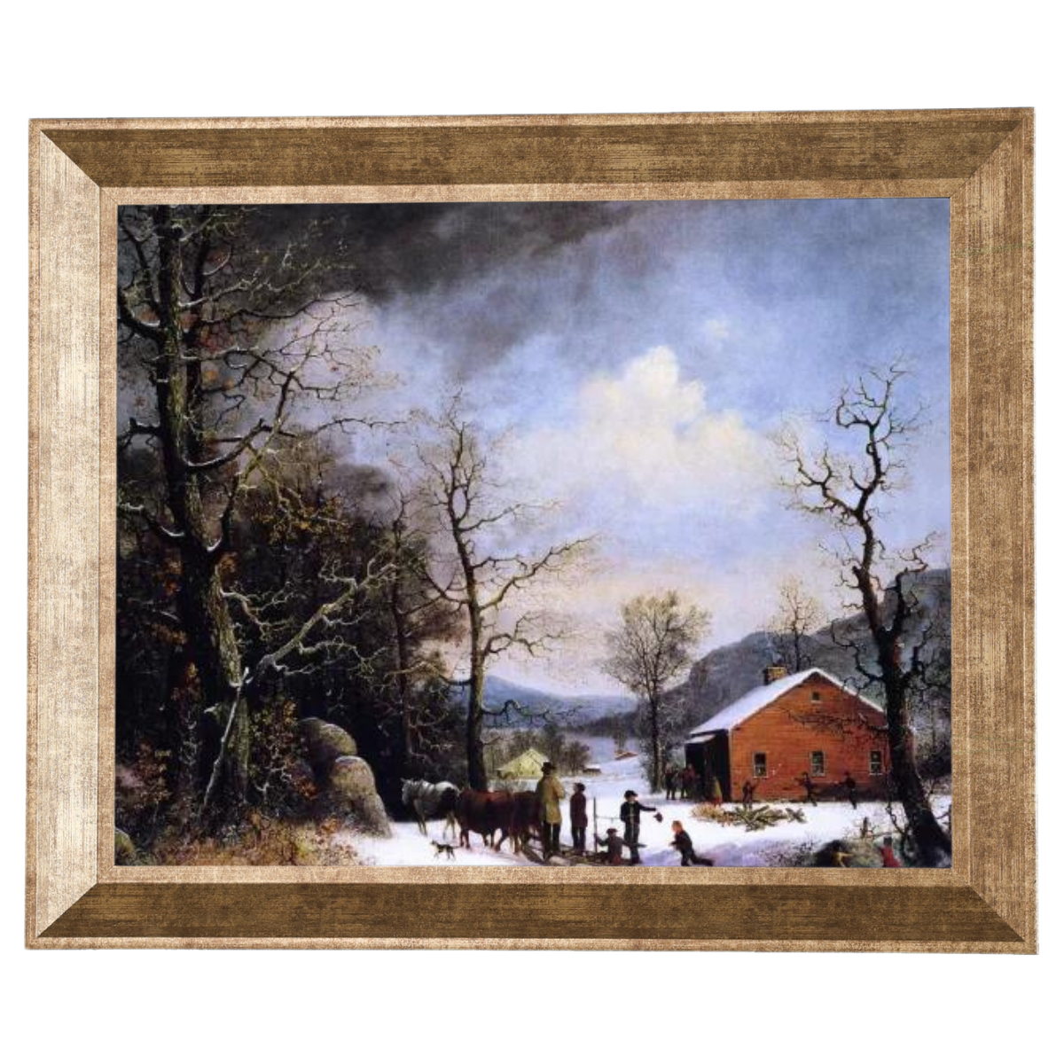 Winter Scene - Vintage Winter Wall Art Prints Decor For Living Room