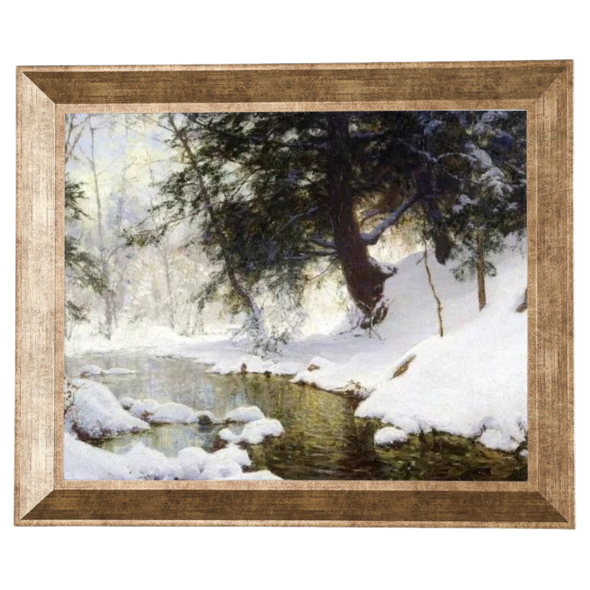 November Snow - Vintage Winter Wall Art Prints Decor For Living Room