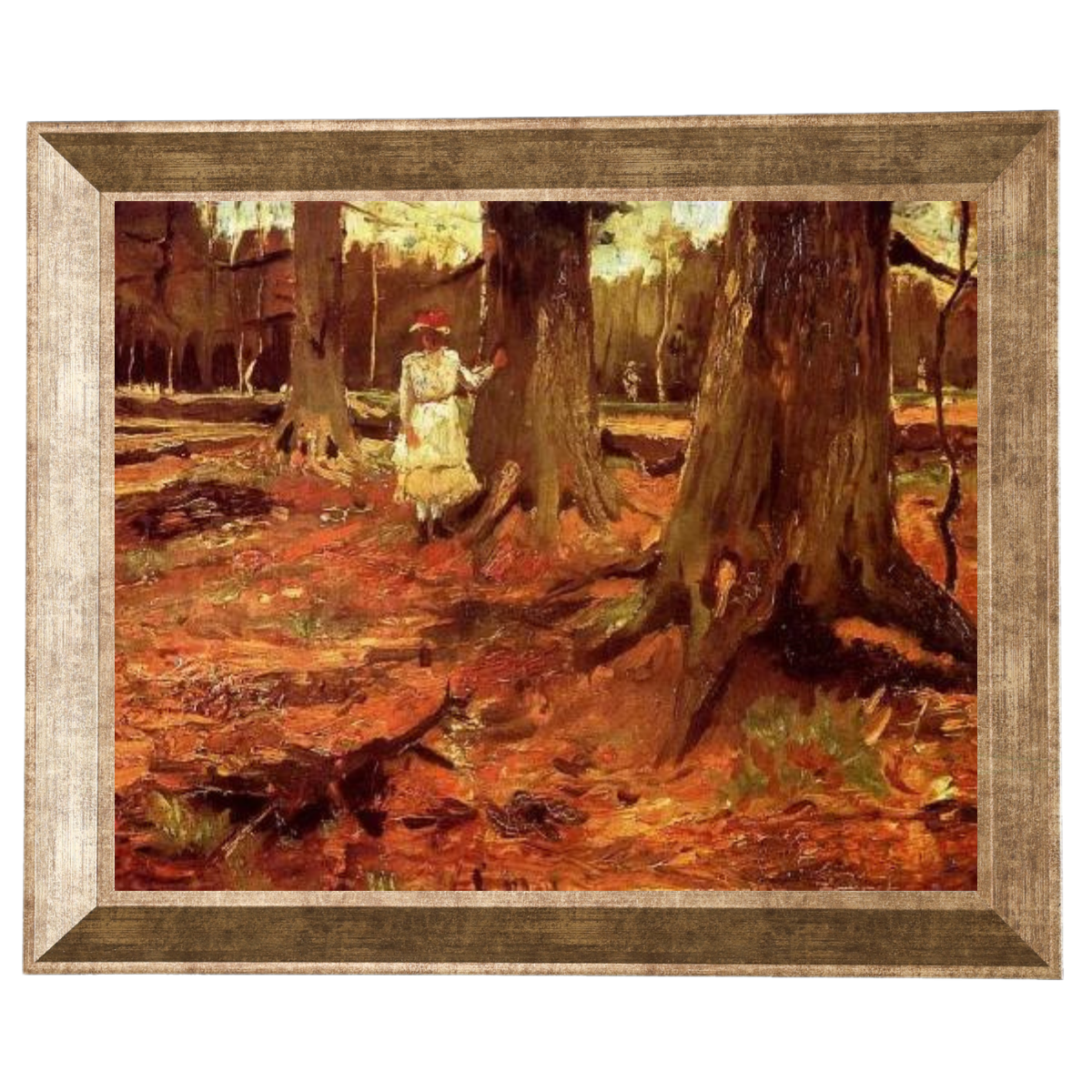 A Girl in White in the Woods