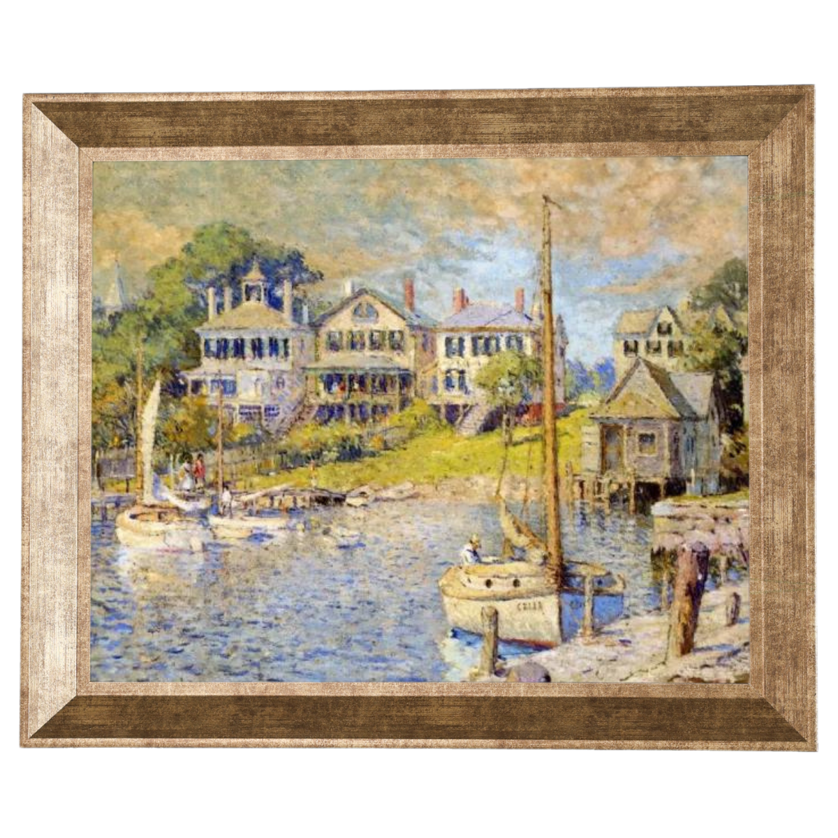 At Edgartown, Martha's Vinyard - Vintage Wall Art Prints Decor For Living Room