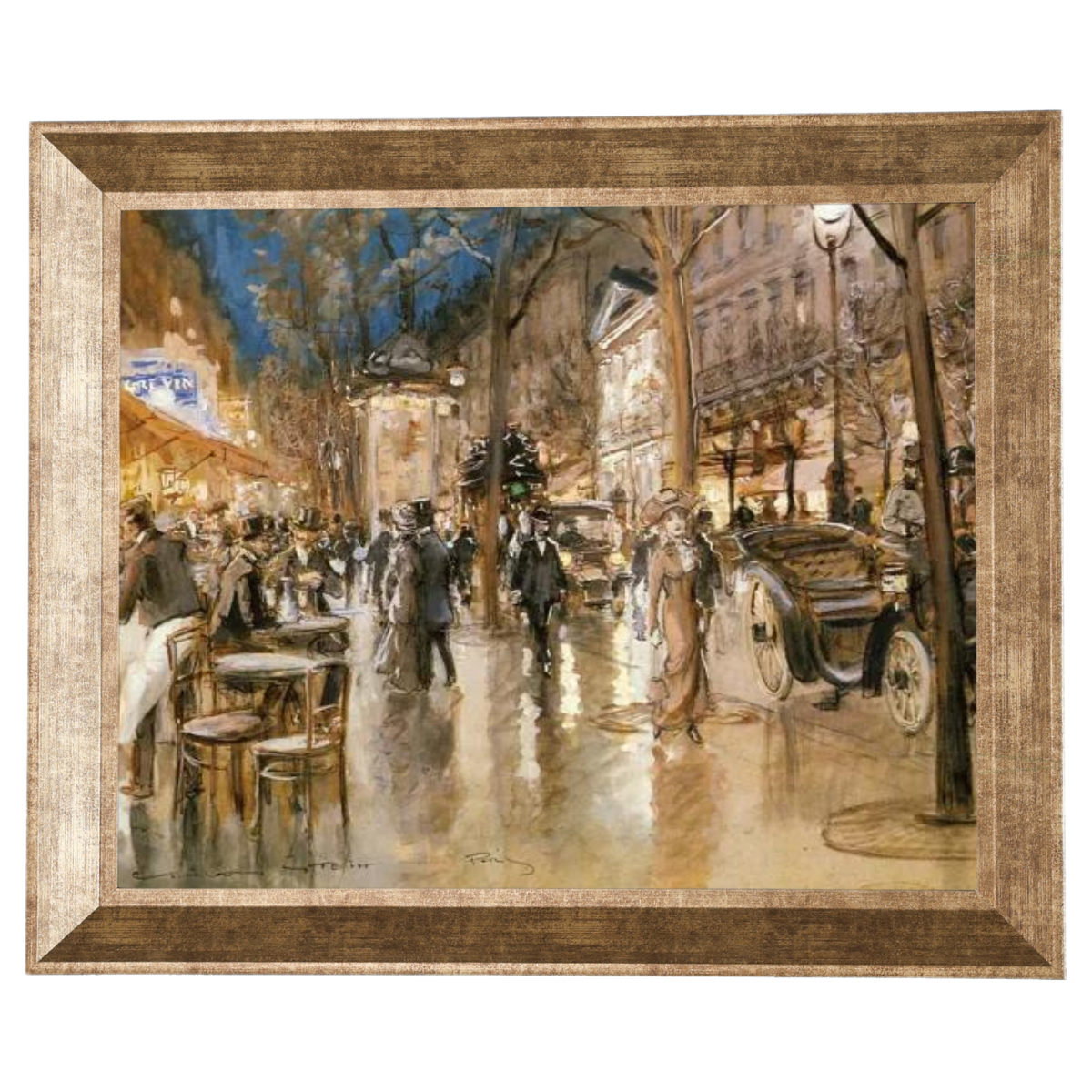 Evening on a Parisian Boulevard - Vintage Wall Art Prints Decor For Bedroom