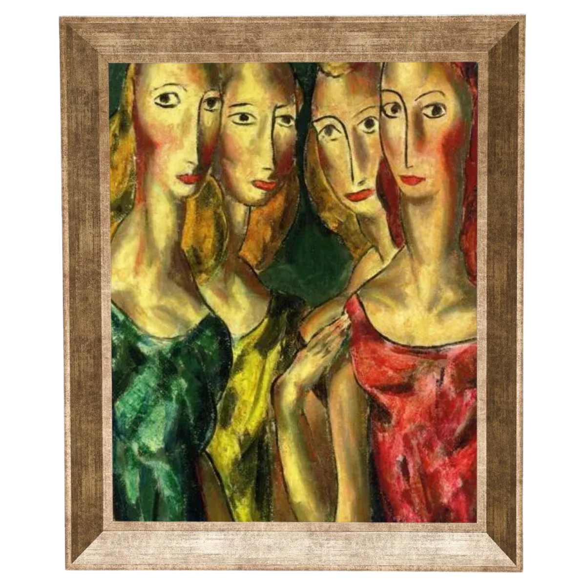 Four Sisters- Vintage Wall Art Prints Decor For Living Room