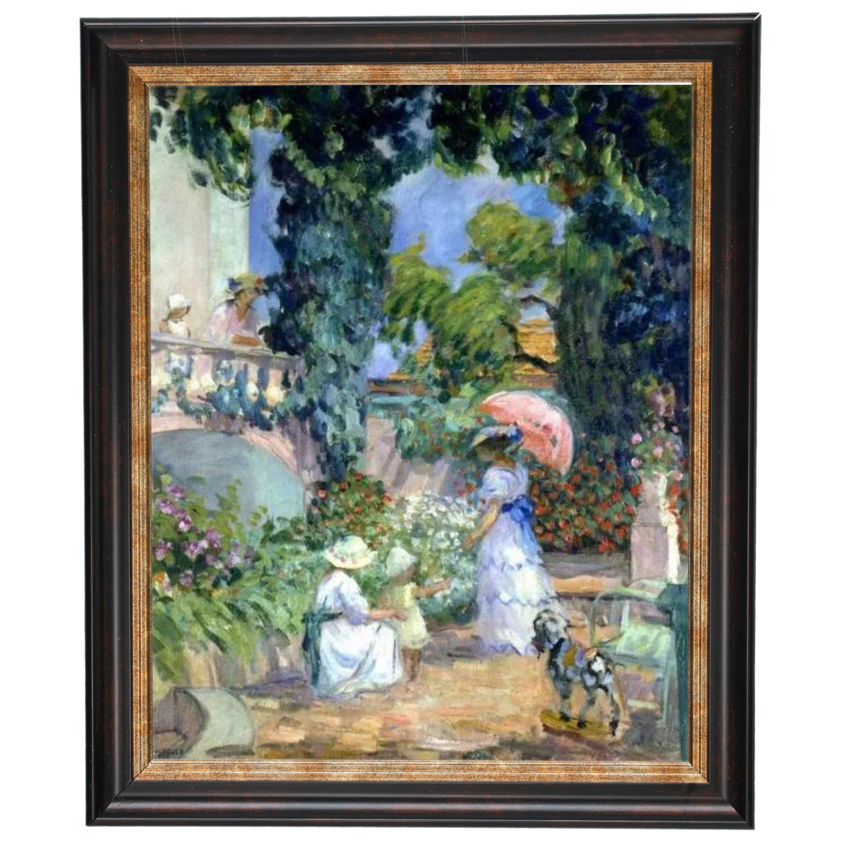 Terrace in the Garden- Unique Wall Art Prints Decor For Living Room