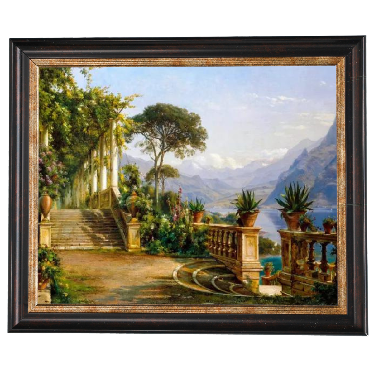 Lodge On Lake Como - Vintage Wall Art Prints Decor For Living Room