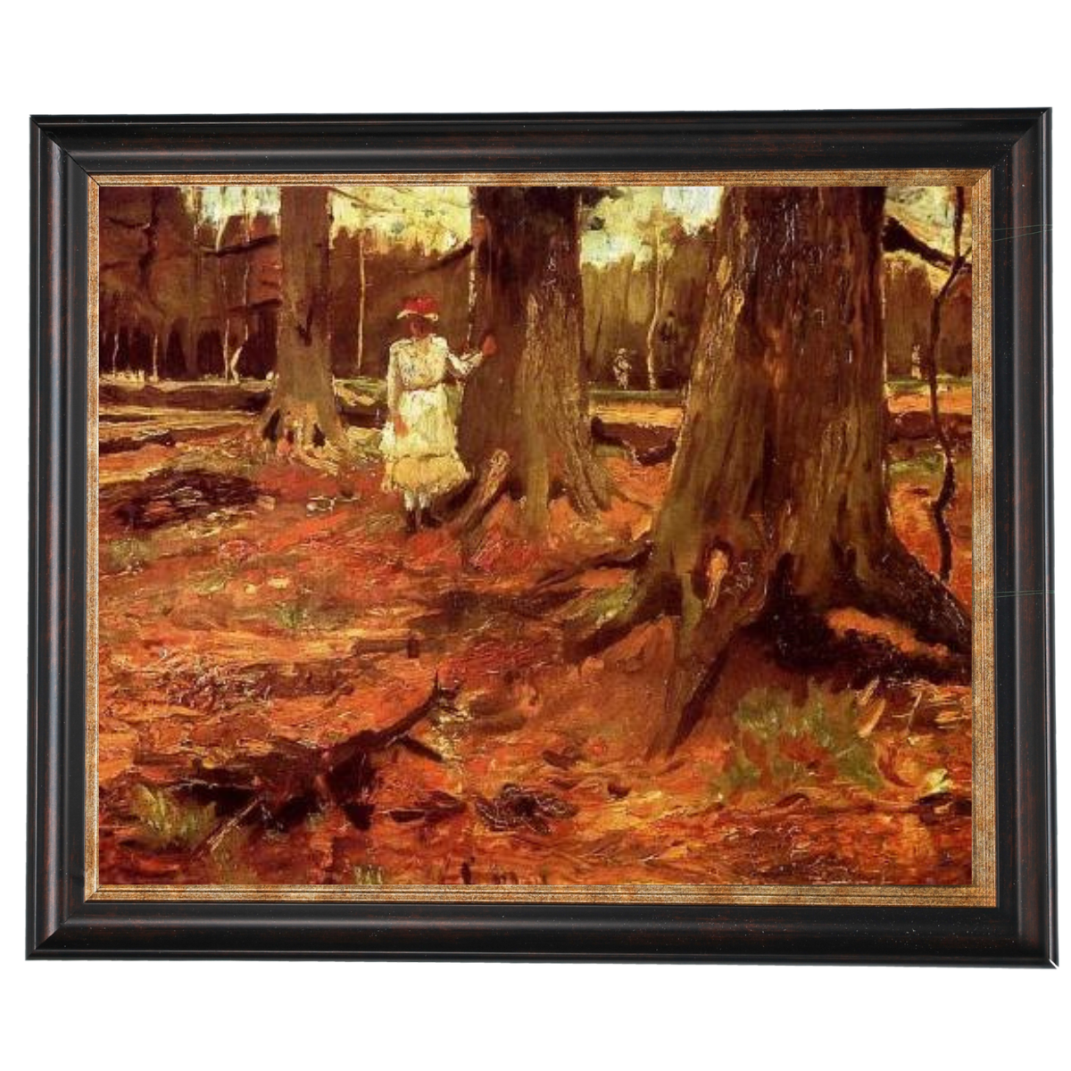 A Girl in White in the Woods