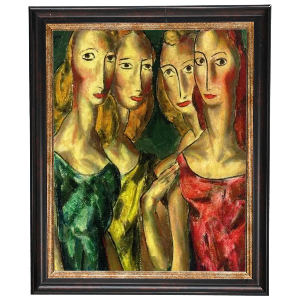 Four Sisters- Vintage Wall Art Prints Decor For Living Room