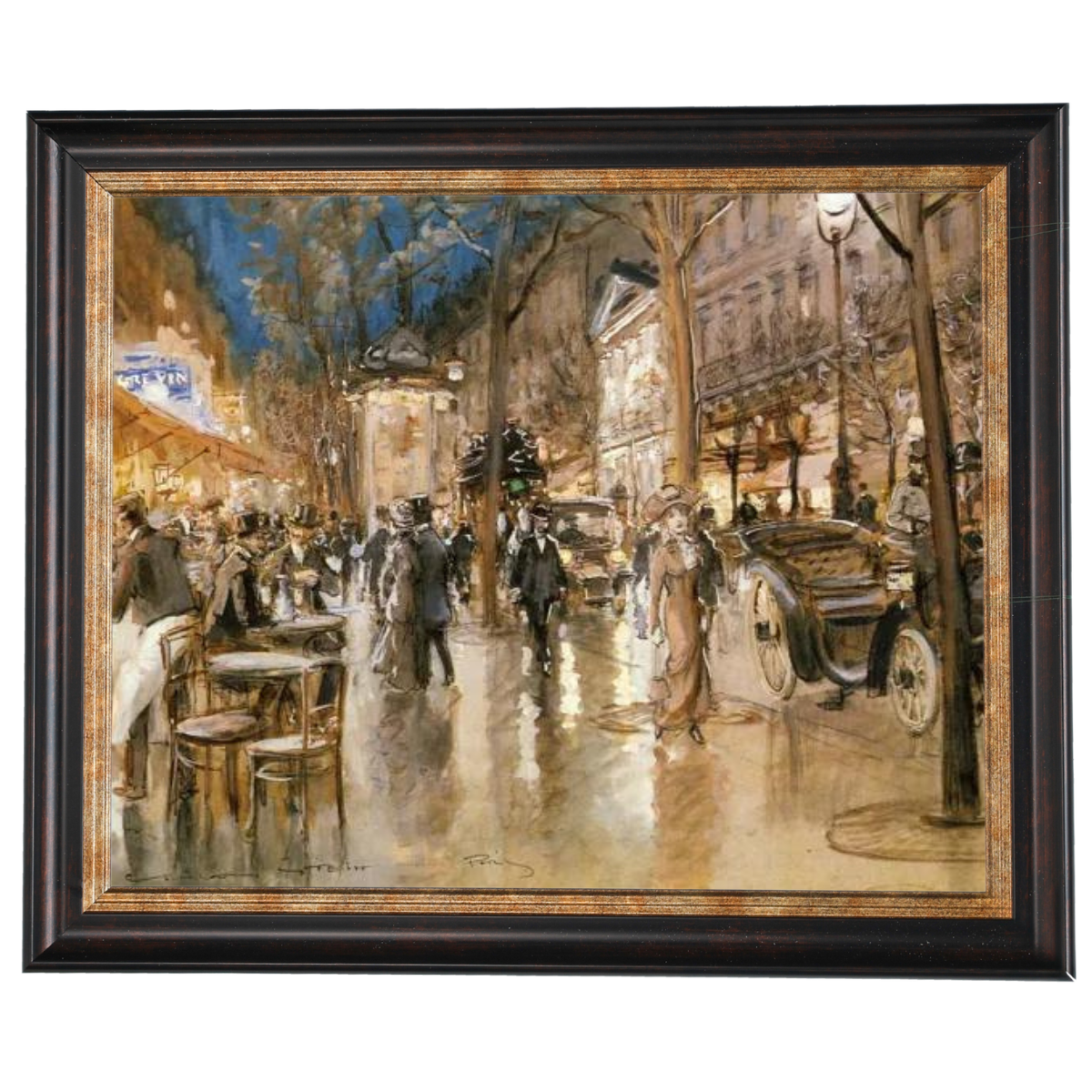 Evening on a Parisian Boulevard - Vintage Wall Art Prints Decor For Bedroom