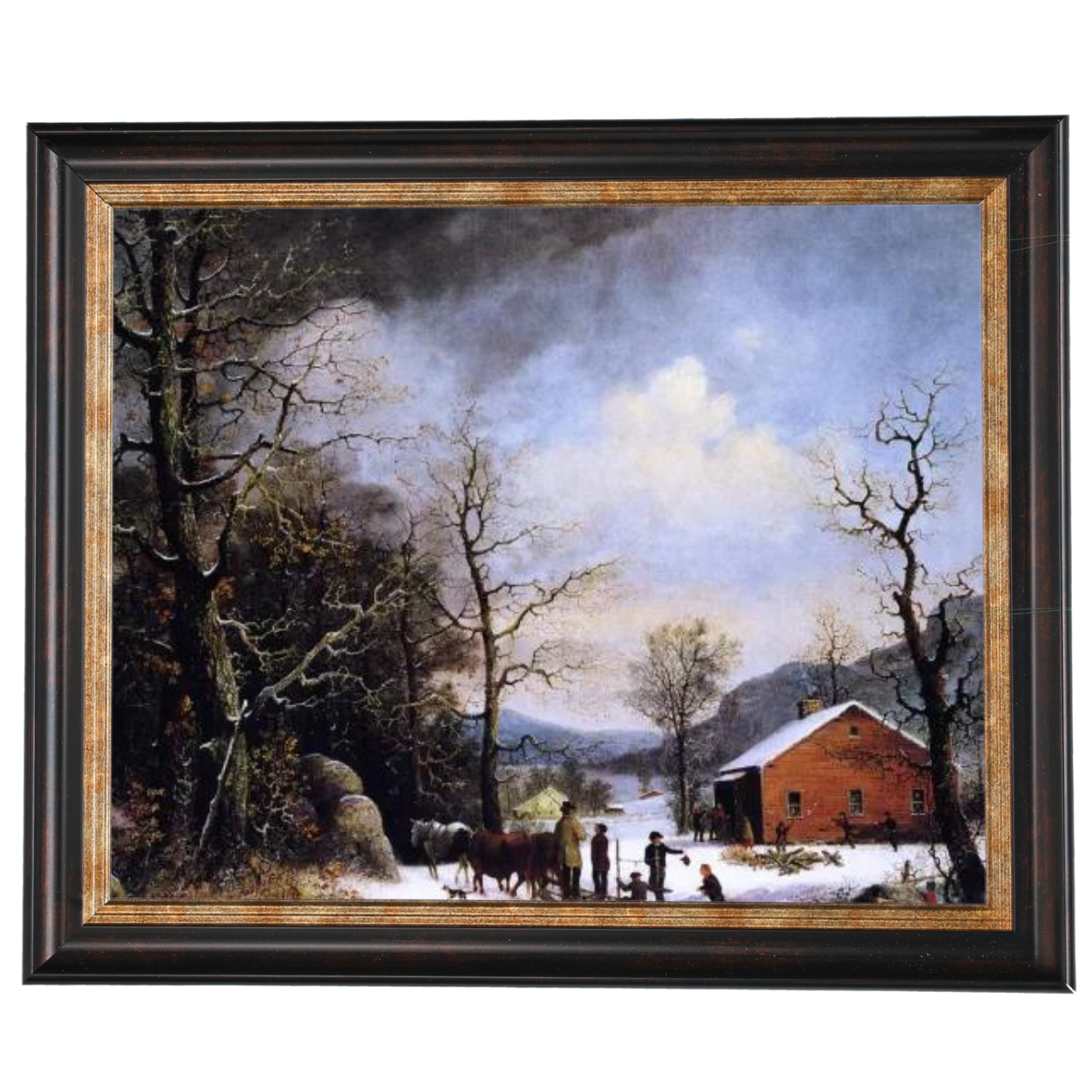 Winter Scene - Vintage Winter Wall Art Prints Decor For Living Room