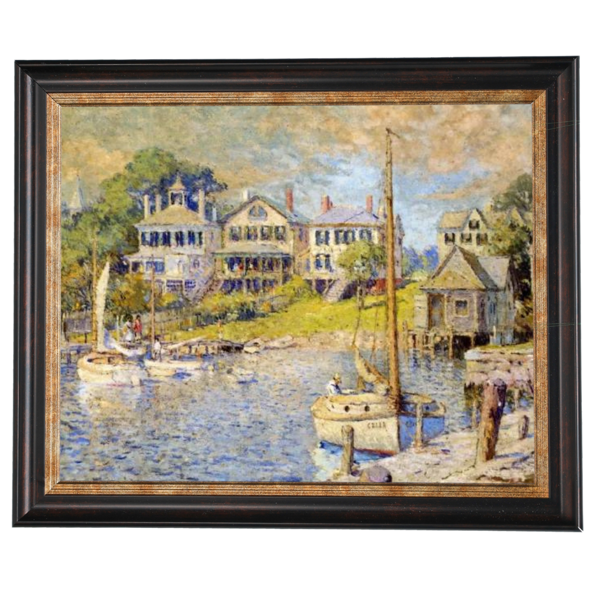 At Edgartown, Martha's Vinyard - Vintage Wall Art Prints Decor For Living Room
