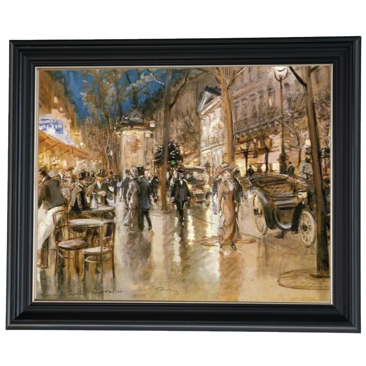 Evening on a Parisian Boulevard - Vintage Wall Art Prints Decor For Bedroom