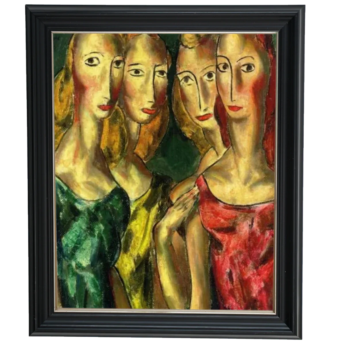 Four Sisters- Vintage Wall Art Prints Decor For Living Room