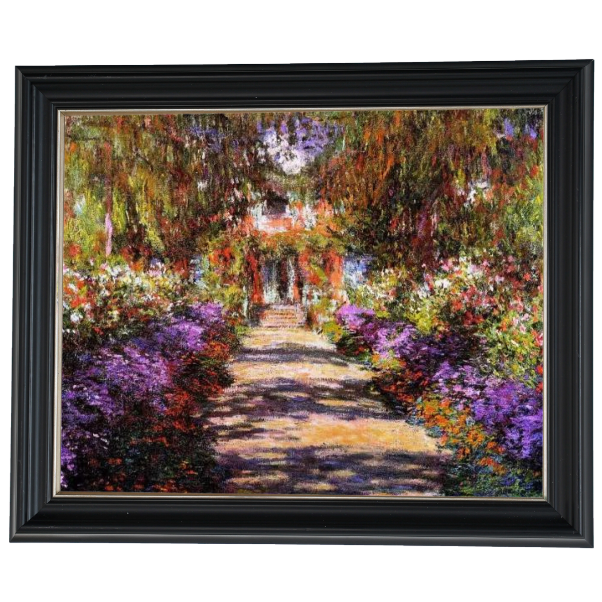 Pathway in Monet's Garden at Giverny- Vintage Wall Art Prints Decor For Living Room