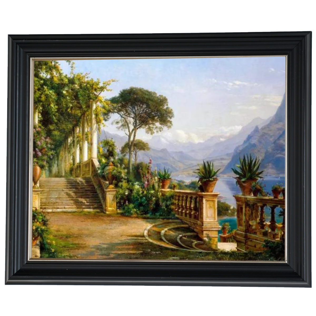 Lodge On Lake Como - Vintage Wall Art Prints Decor For Living Room