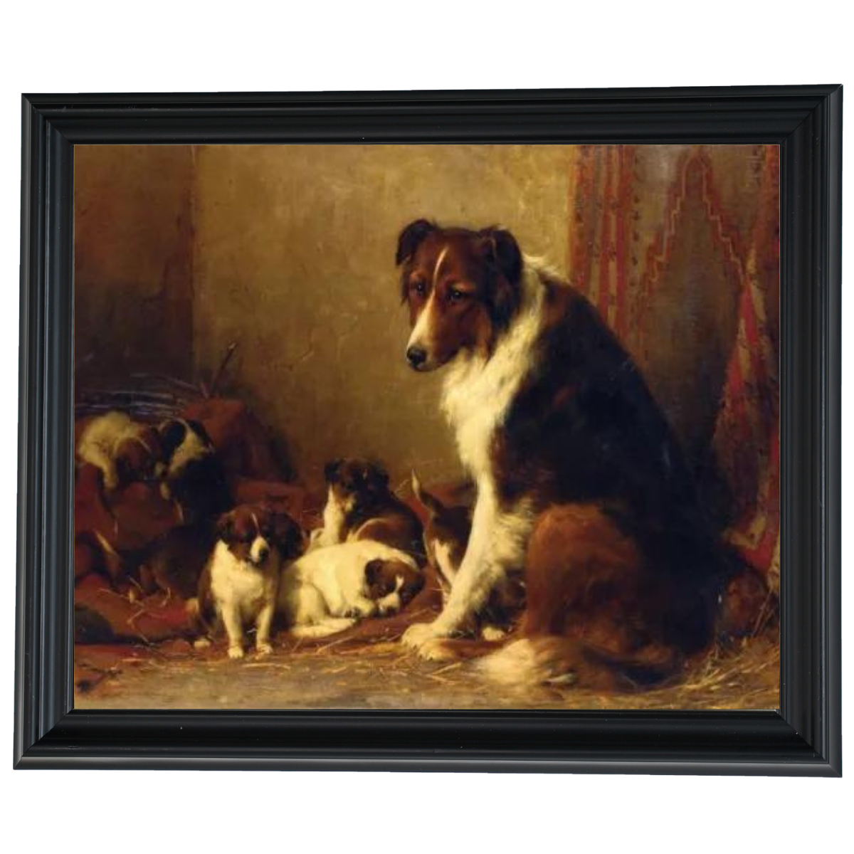 A Collie and Her Puppies