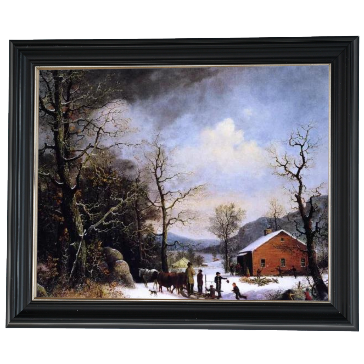 Winter Scene - Vintage Winter Wall Art Prints Decor For Living Room
