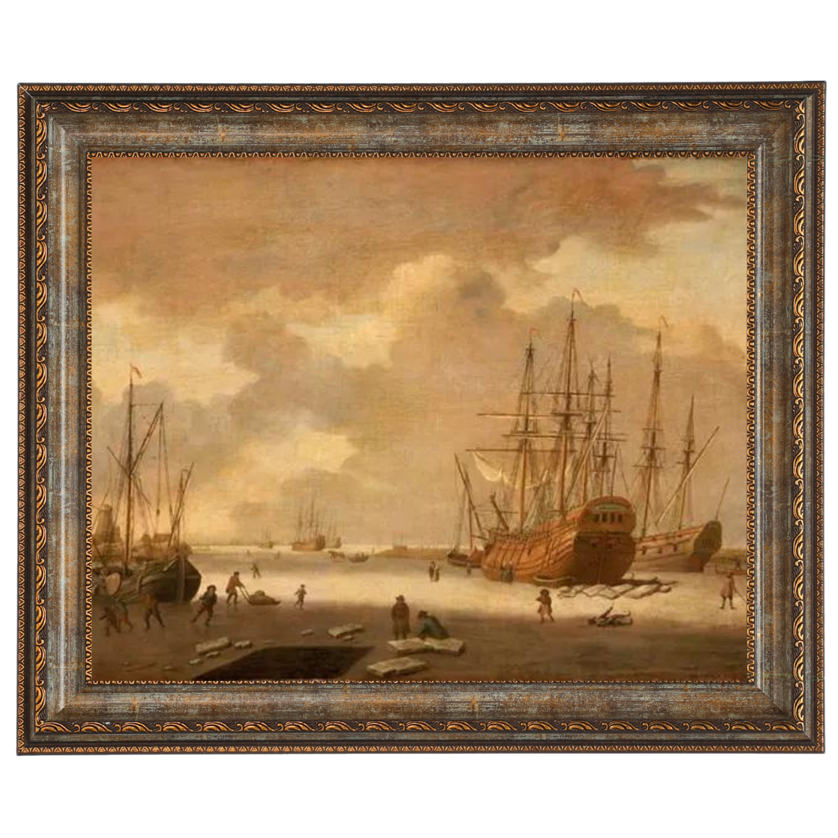 A Dutch Whaler and Other Vessels in the Ice