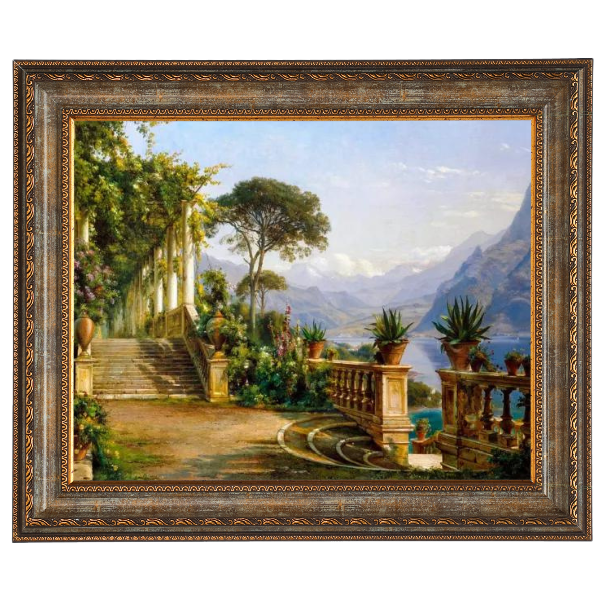 Lodge On Lake Como - Vintage Wall Art Prints Decor For Living Room