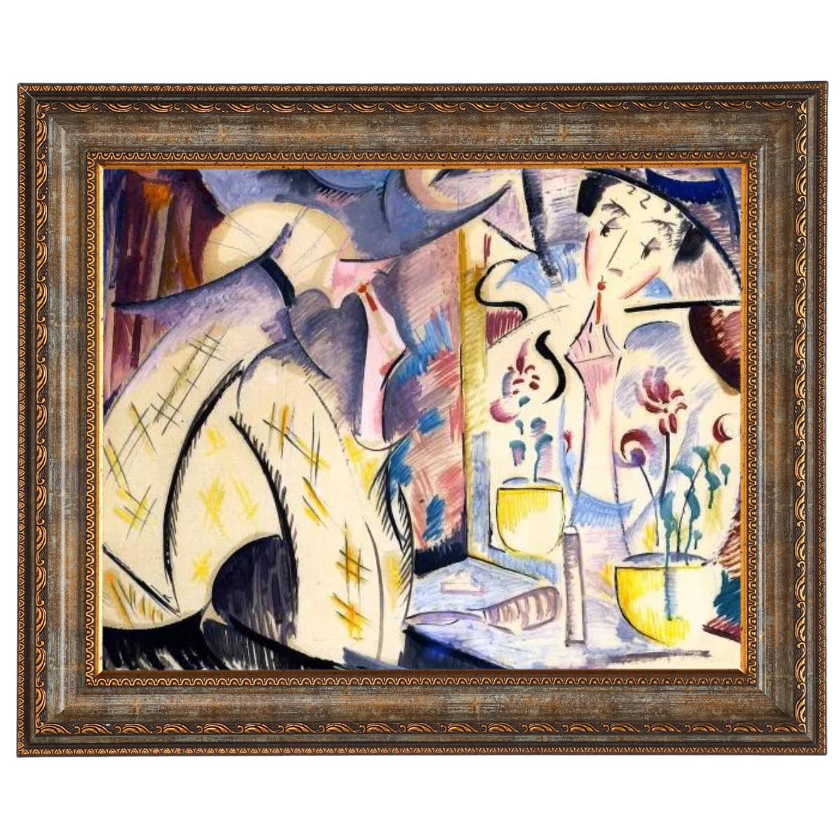 Woman at Her Dressing Table- Vintage Wall Art Prints Decor For Living Room