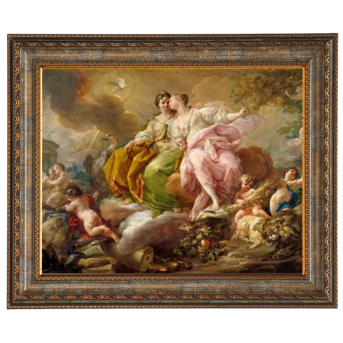 Justice and Peace - Vintage Bedroom Wall Art Prints Decor