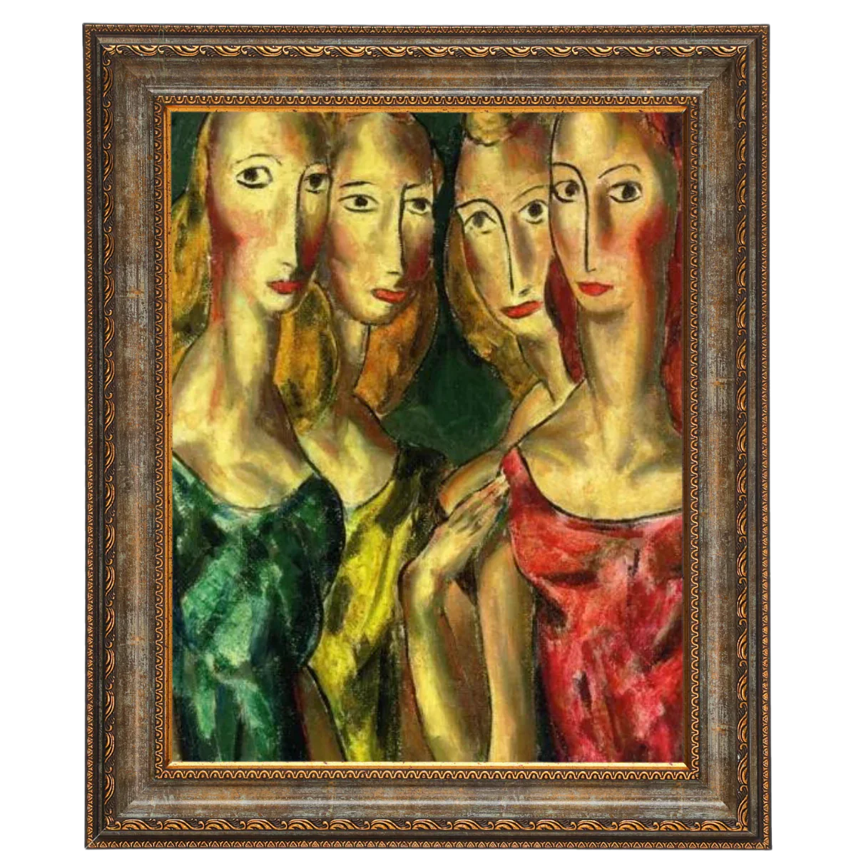 Four Sisters- Vintage Wall Art Prints Decor For Living Room