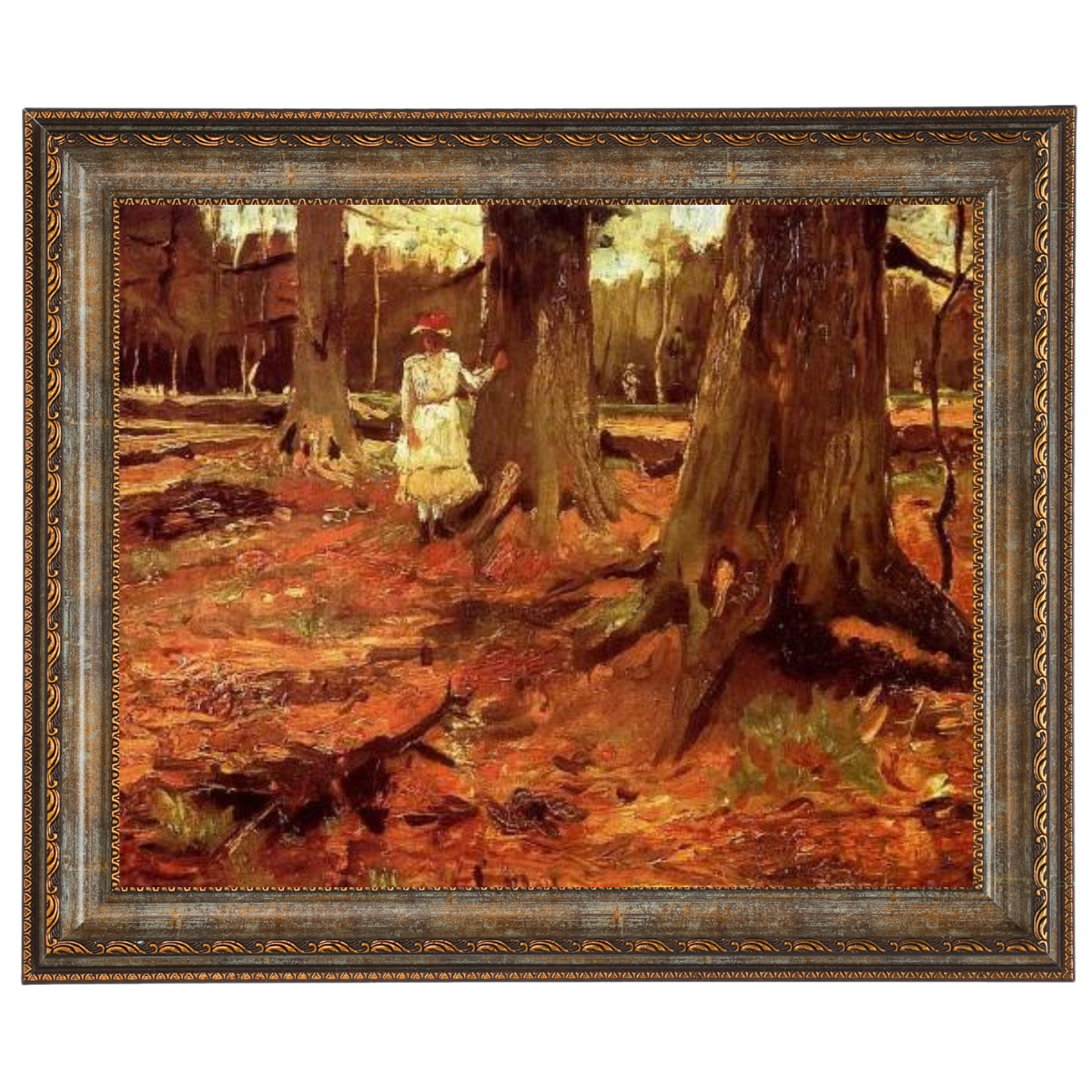 A Girl in White in the Woods