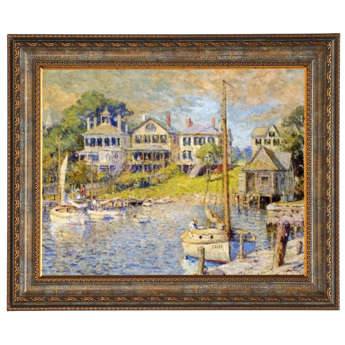 At Edgartown, Martha's Vinyard - Vintage Wall Art Prints Decor For Living Room
