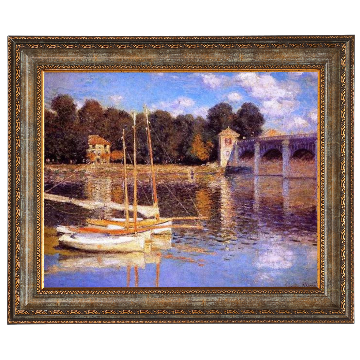 The Bridge at Argenteuil - Vintage Wall Art Prints Decor For Living Room