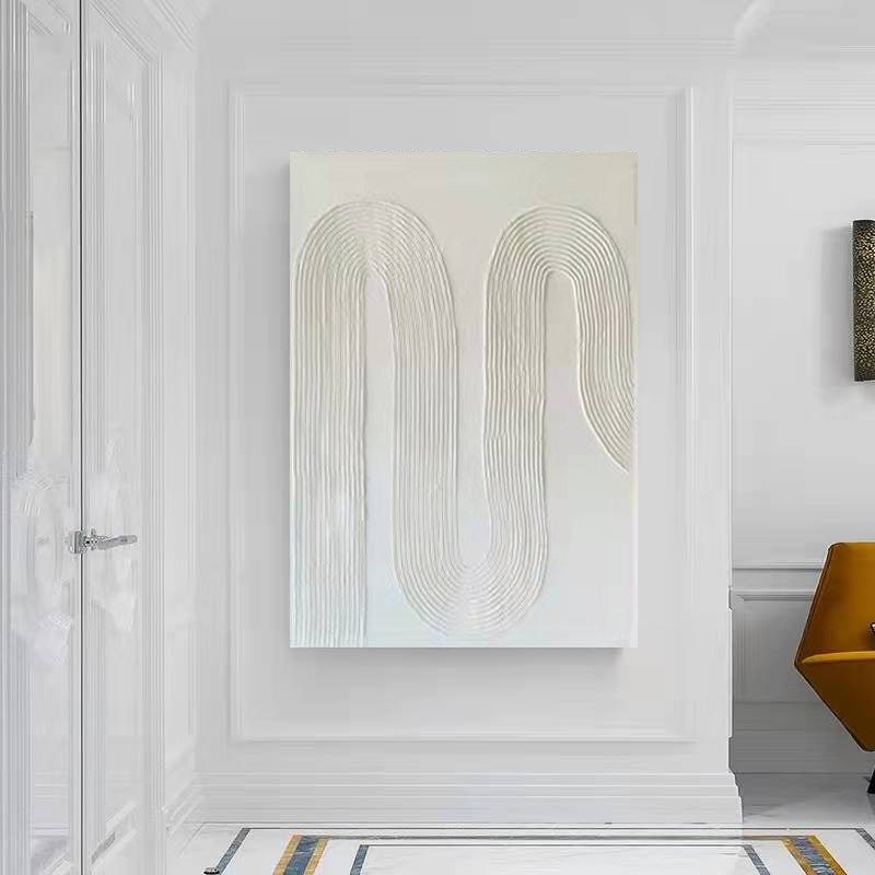 WABI-SABI White Oil Painting Canvas Wall Art Living Room