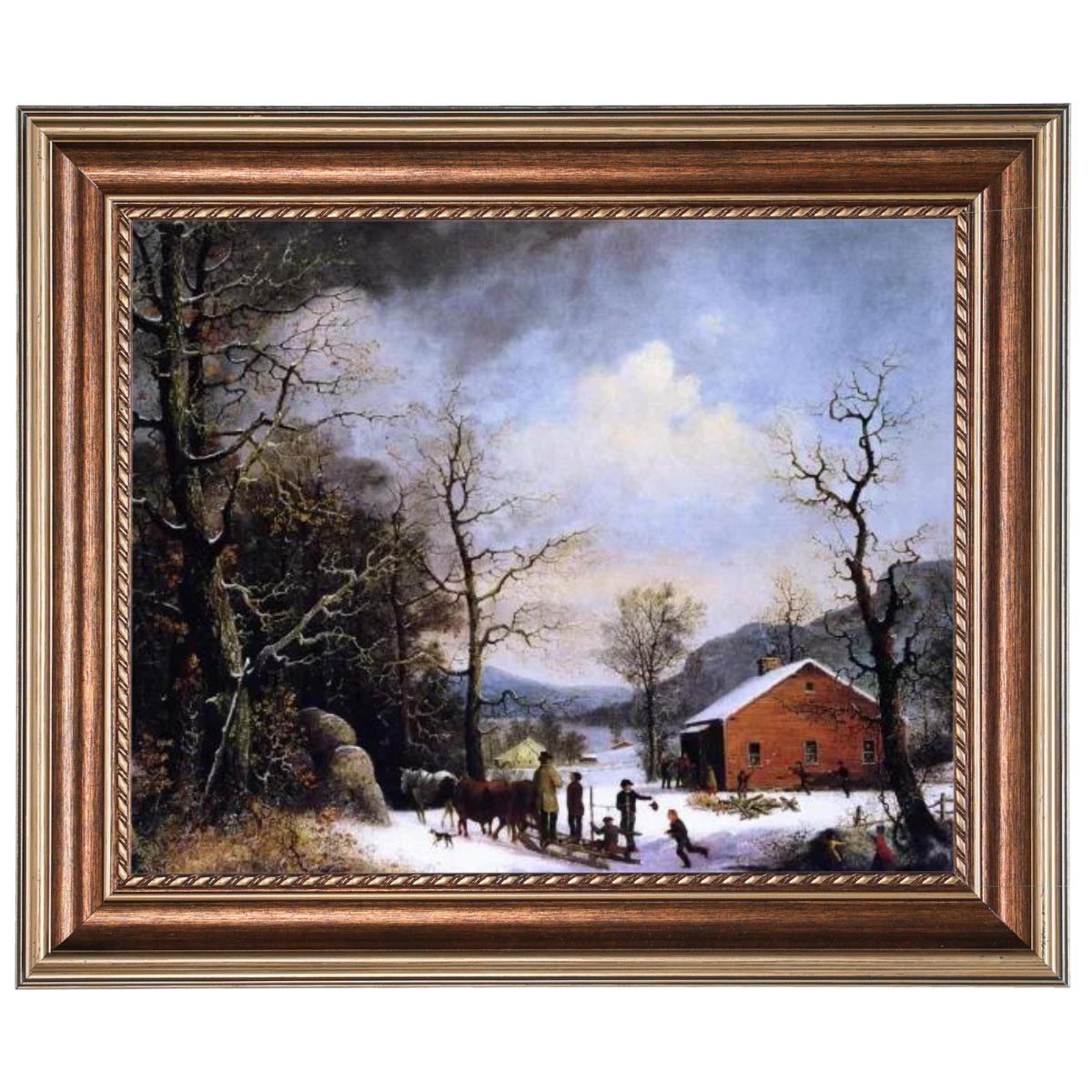 Winter Scene - Vintage Winter Wall Art Prints Decor For Living Room