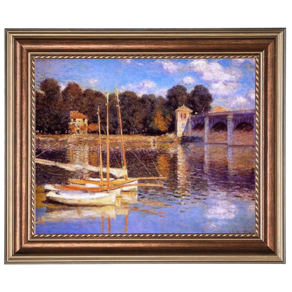 The Bridge at Argenteuil - Vintage Wall Art Prints Decor For Living Room