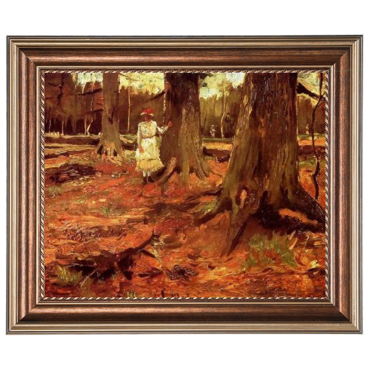 A Girl in White in the Woods
