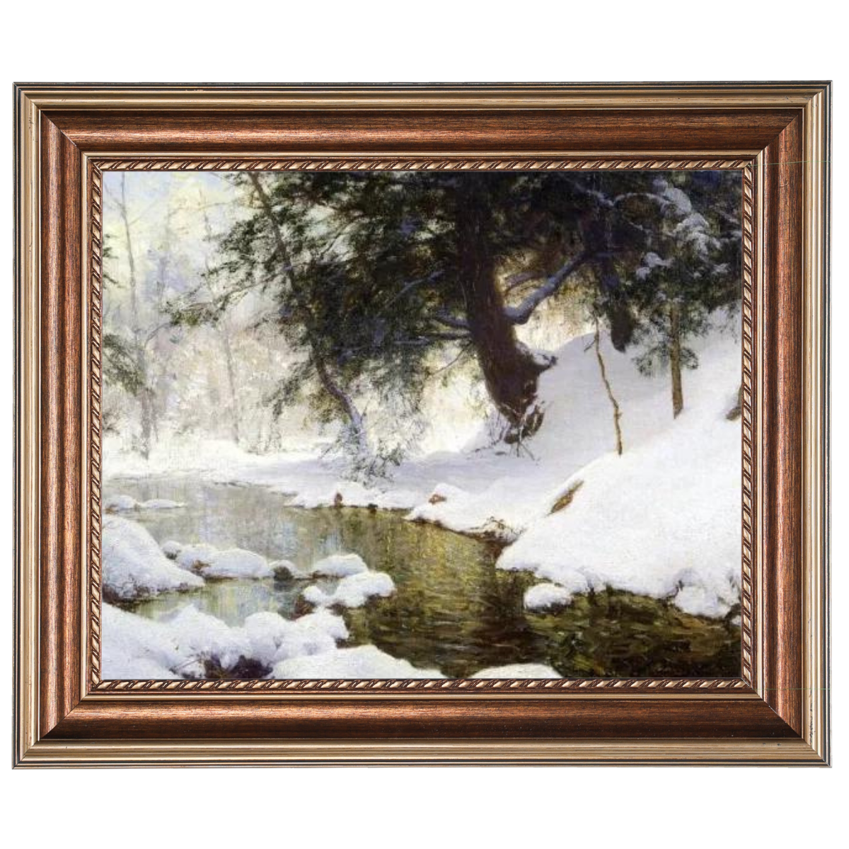 November Snow - Vintage Winter Wall Art Prints Decor For Living Room