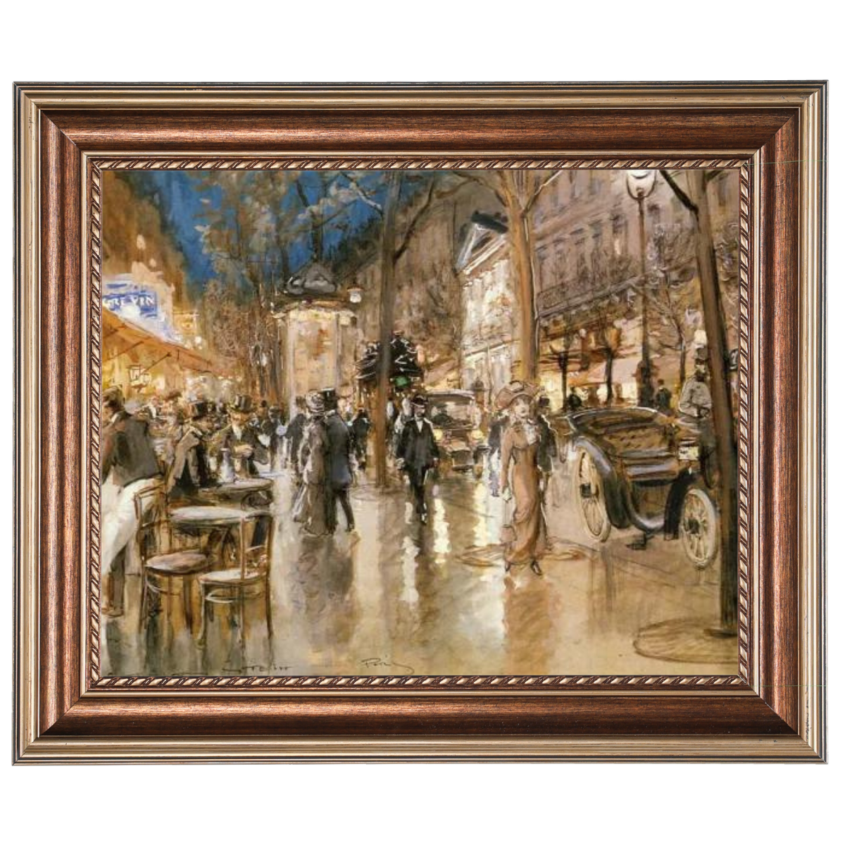 Evening on a Parisian Boulevard - Vintage Wall Art Prints Decor For Bedroom