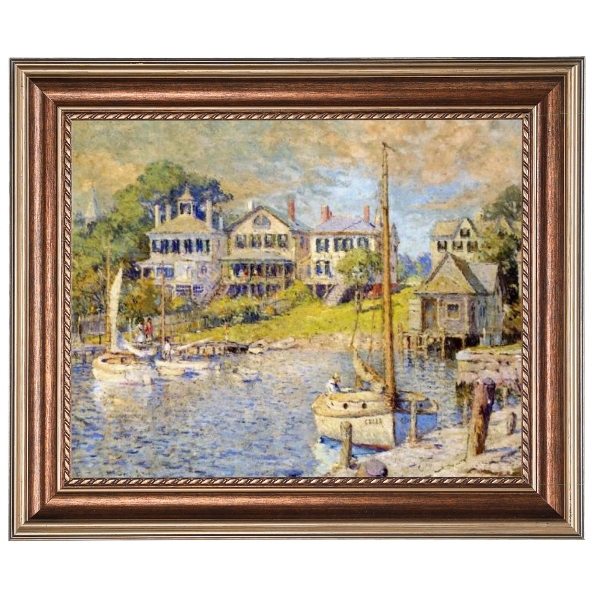 At Edgartown, Martha's Vinyard - Vintage Wall Art Prints Decor For Living Room