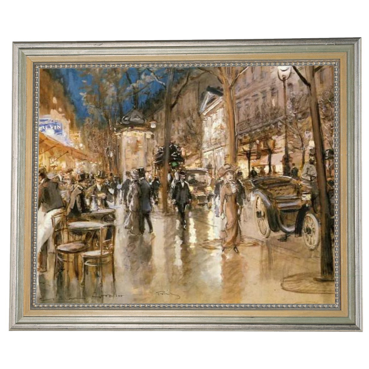 Evening on a Parisian Boulevard - Vintage Wall Art Prints Decor For Bedroom
