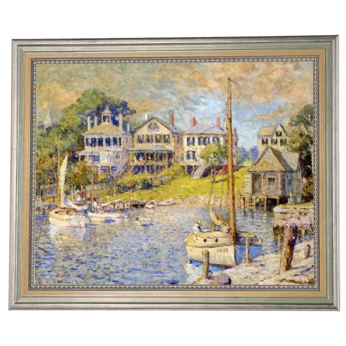 At Edgartown, Martha's Vinyard - Vintage Wall Art Prints Decor For Living Room