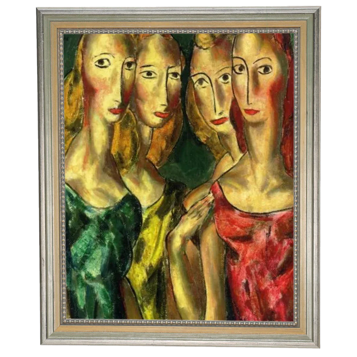 Four Sisters- Vintage Wall Art Prints Decor For Living Room