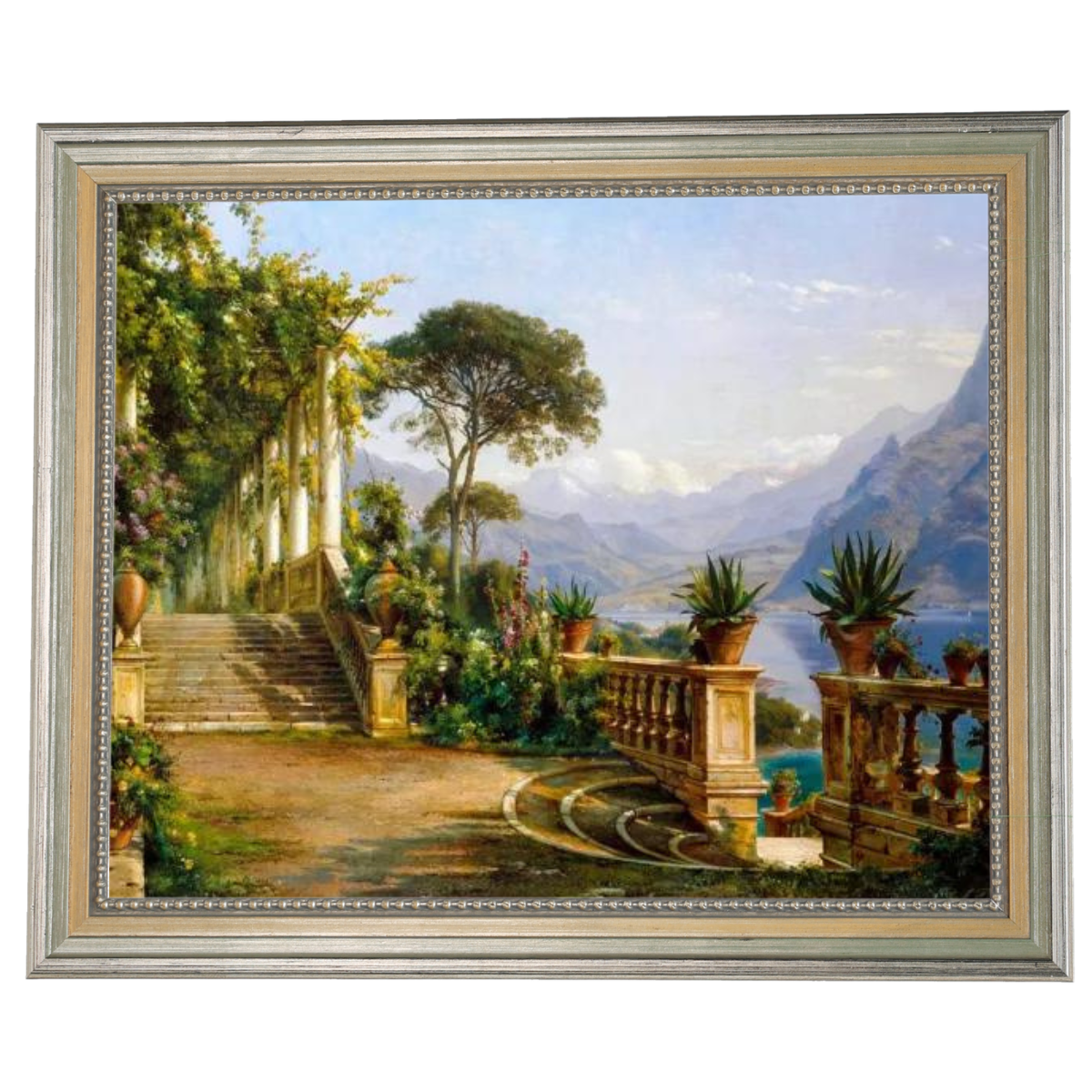 Lodge On Lake Como - Vintage Wall Art Prints Decor For Living Room