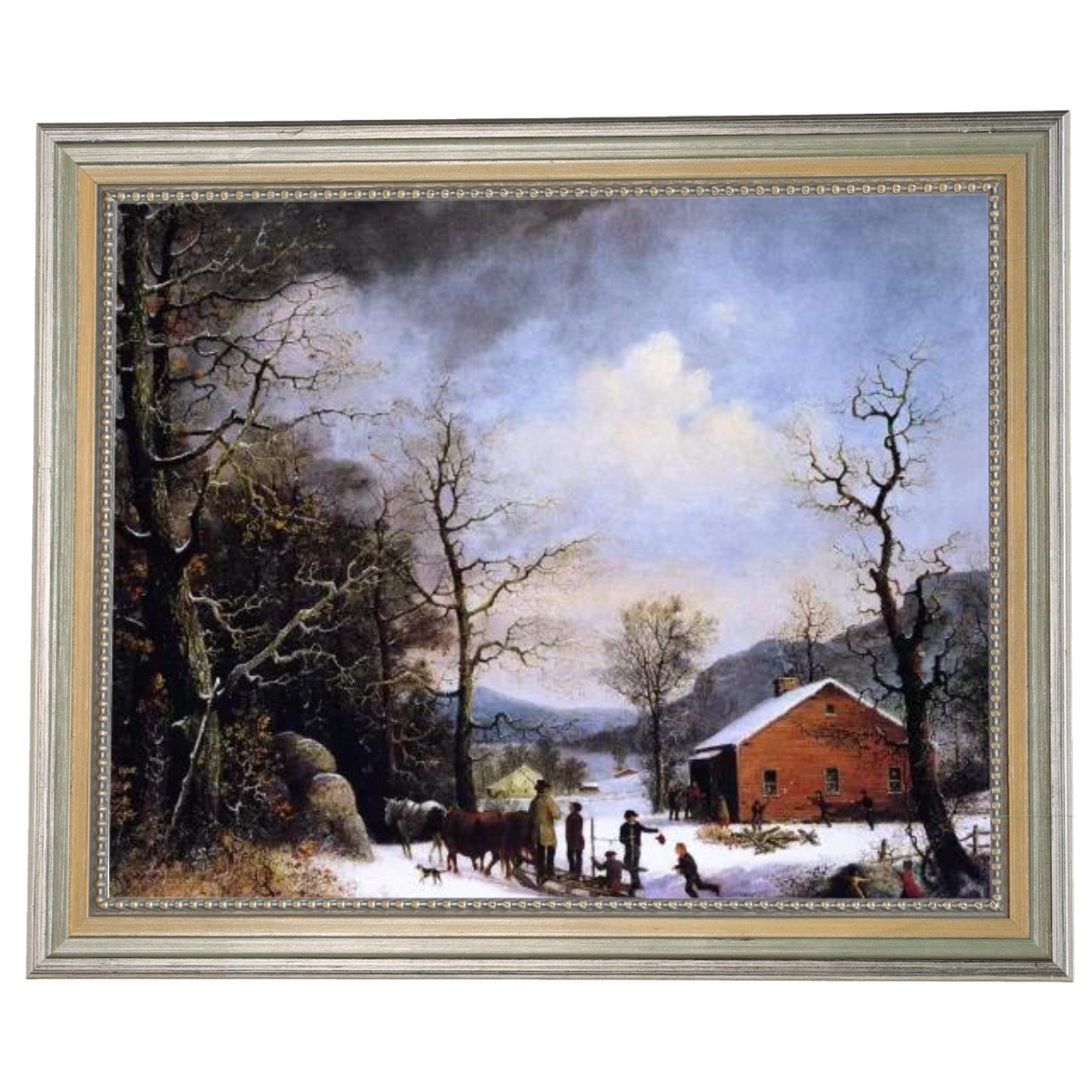Winter Scene - Vintage Winter Wall Art Prints Decor For Living Room