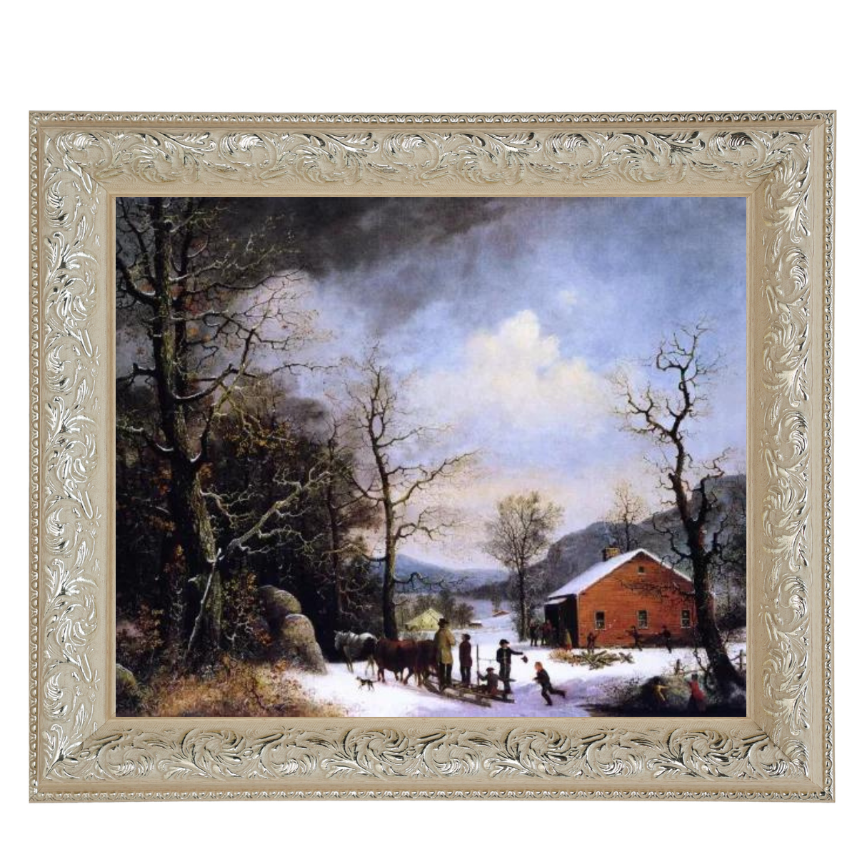 Winter Scene - Vintage Winter Wall Art Prints Decor For Living Room