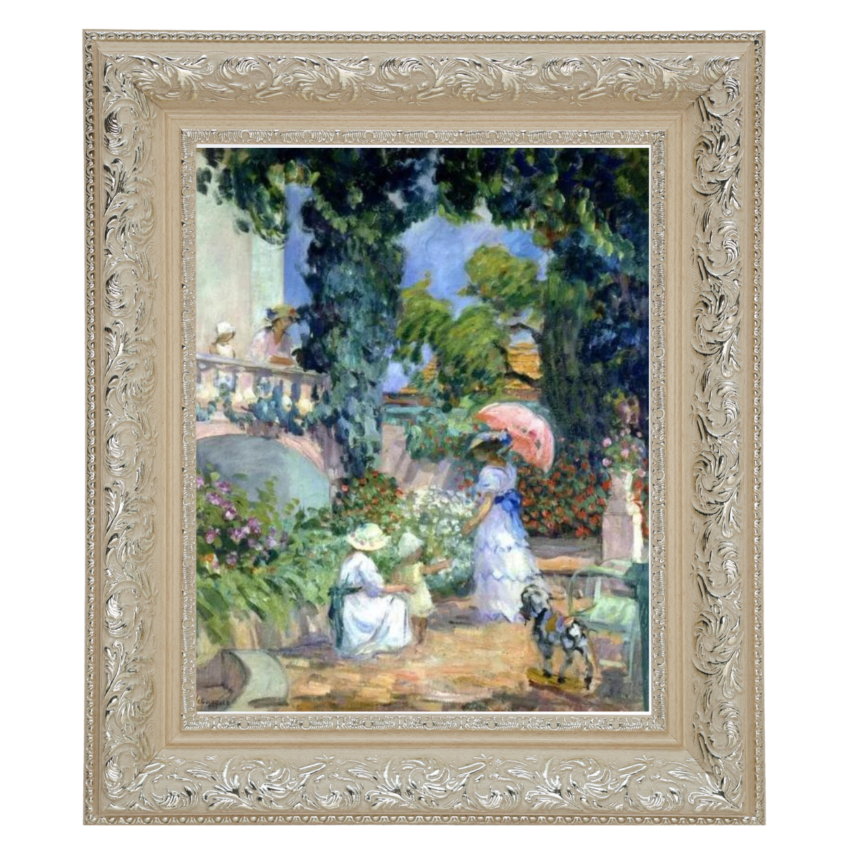 Terrace in the Garden- Unique Wall Art Prints Decor For Living Room