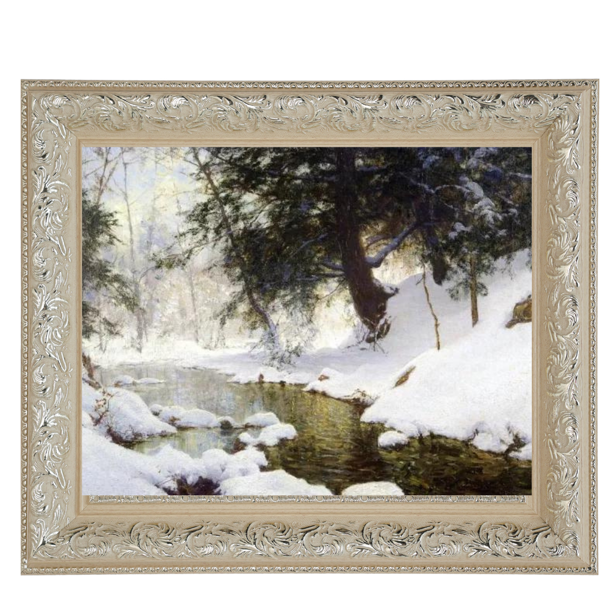 November Snow - Vintage Winter Wall Art Prints Decor For Living Room