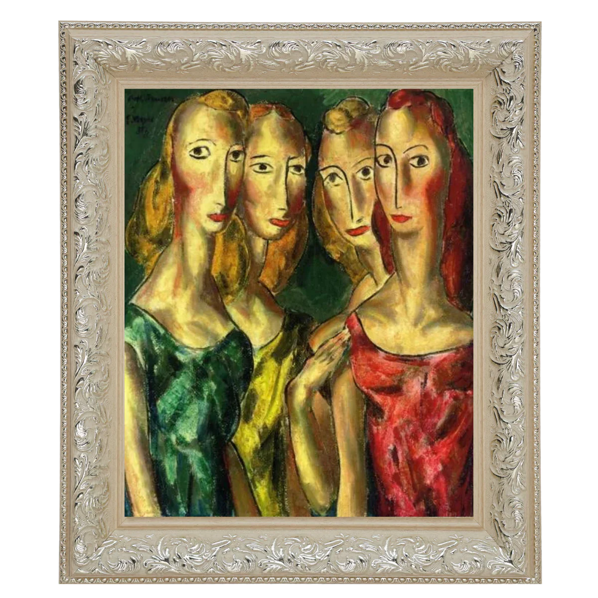 Four Sisters- Vintage Wall Art Prints Decor For Living Room