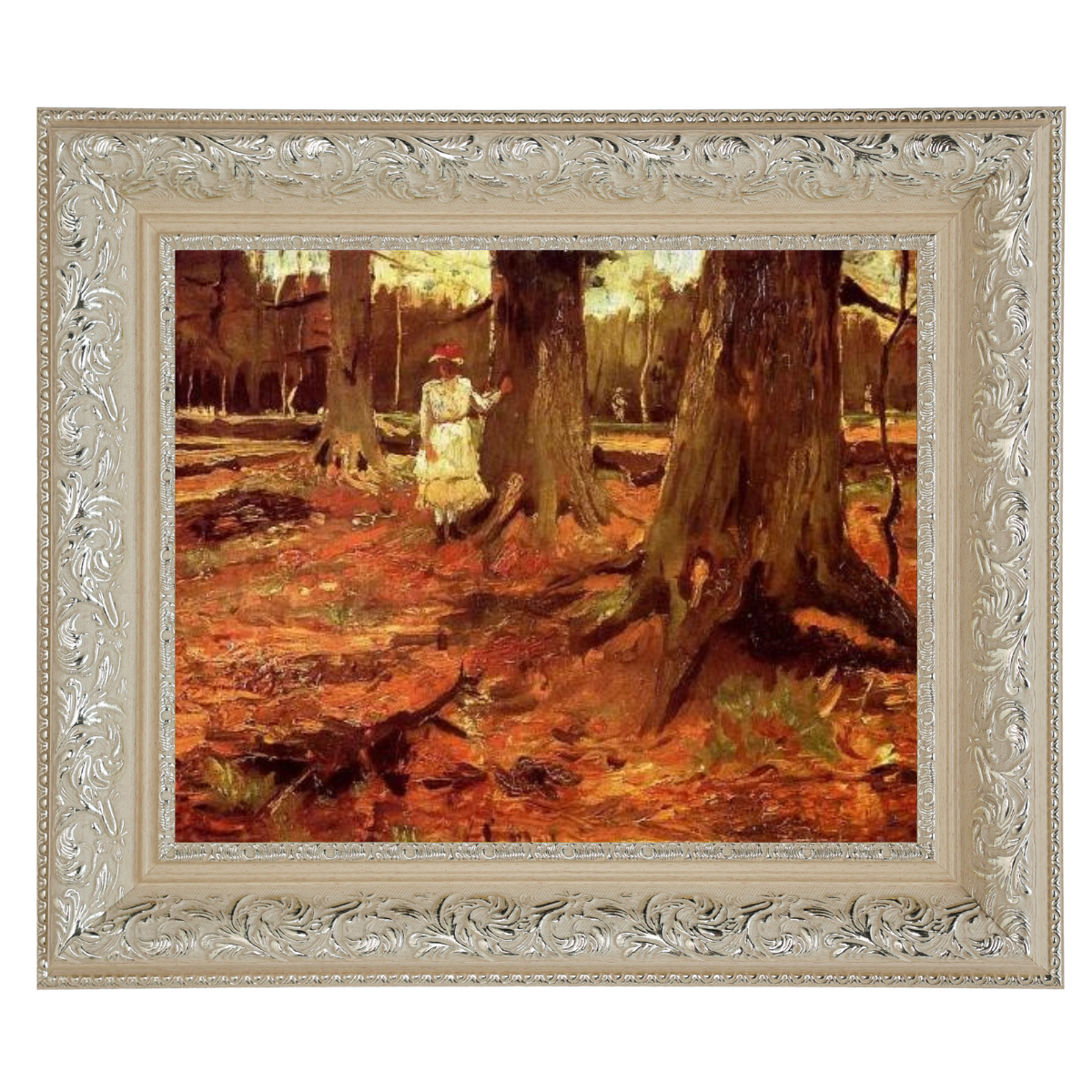 A Girl in White in the Woods